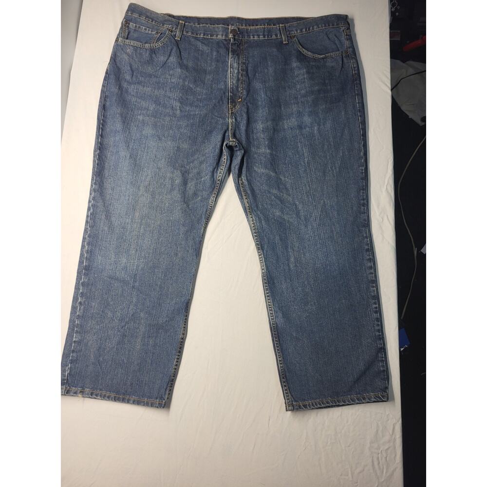 Levis Men W52 L30 559 Relaxed Straight Blue Jeans Denim